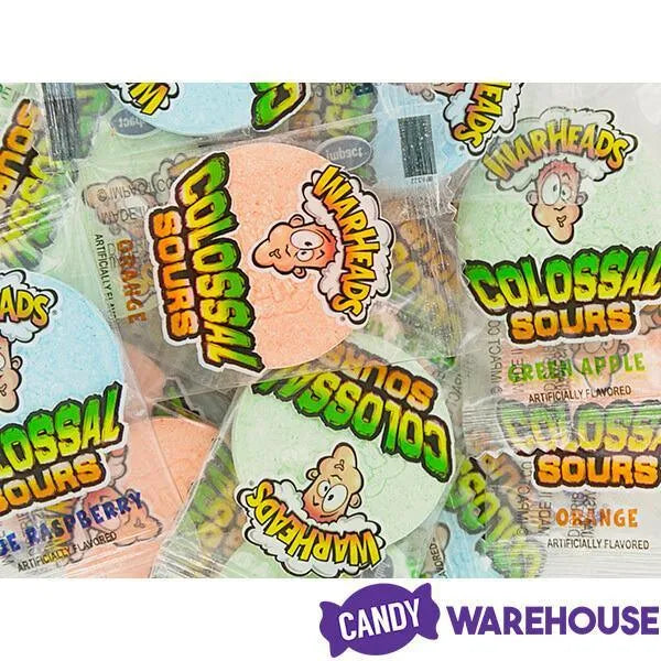 WarHeads Colossal Sours Candy Packs: 2LB Bag