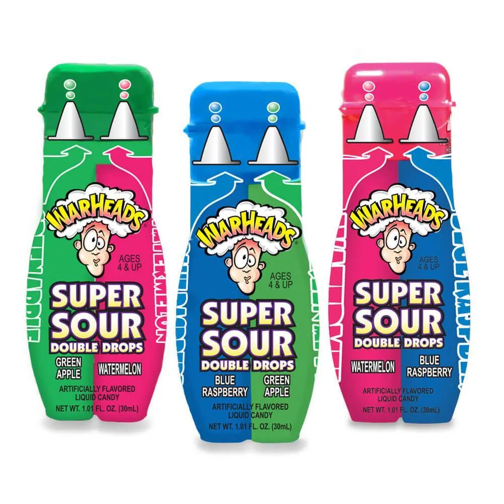 WarHeads Double Drops Super Sour Liquid Candy Dispensers: 24-Piece Box