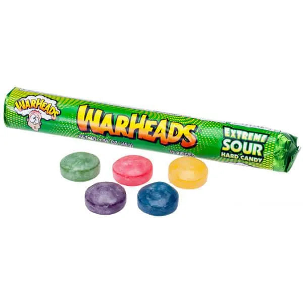 WarHeads Extreme Sour Candy Rolls: 15-Piece box