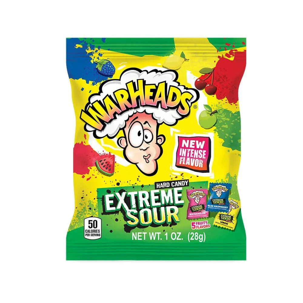 WarHeads Extreme Sour Hard Candy 1-Ounce Packs: 12-Piece Box