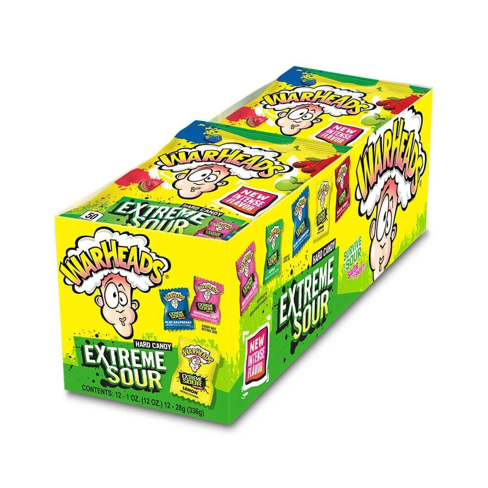 WarHeads Extreme Sour Hard Candy 1-Ounce Packs: 12-Piece Box