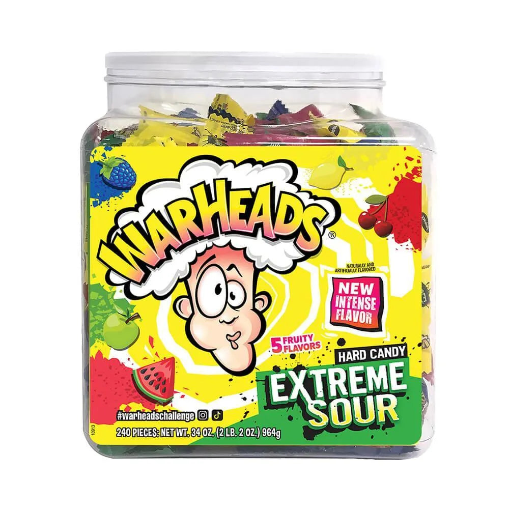 WarHeads Extreme Sour Hard Candy Packs: 240-Piece Tub