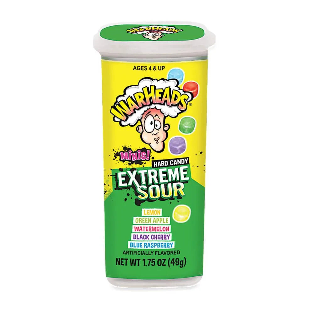 WarHeads Minis Extreme Sour Hard Candy Packs: 18-Piece Display