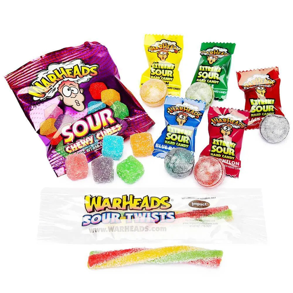 WarHeads Pucker Party Assorted Sour Candy Packs: 90-Piece Bag