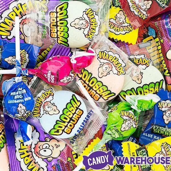 WarHeads Pucker Party Assorted Sour Candy Packs: 90-Piece Bag