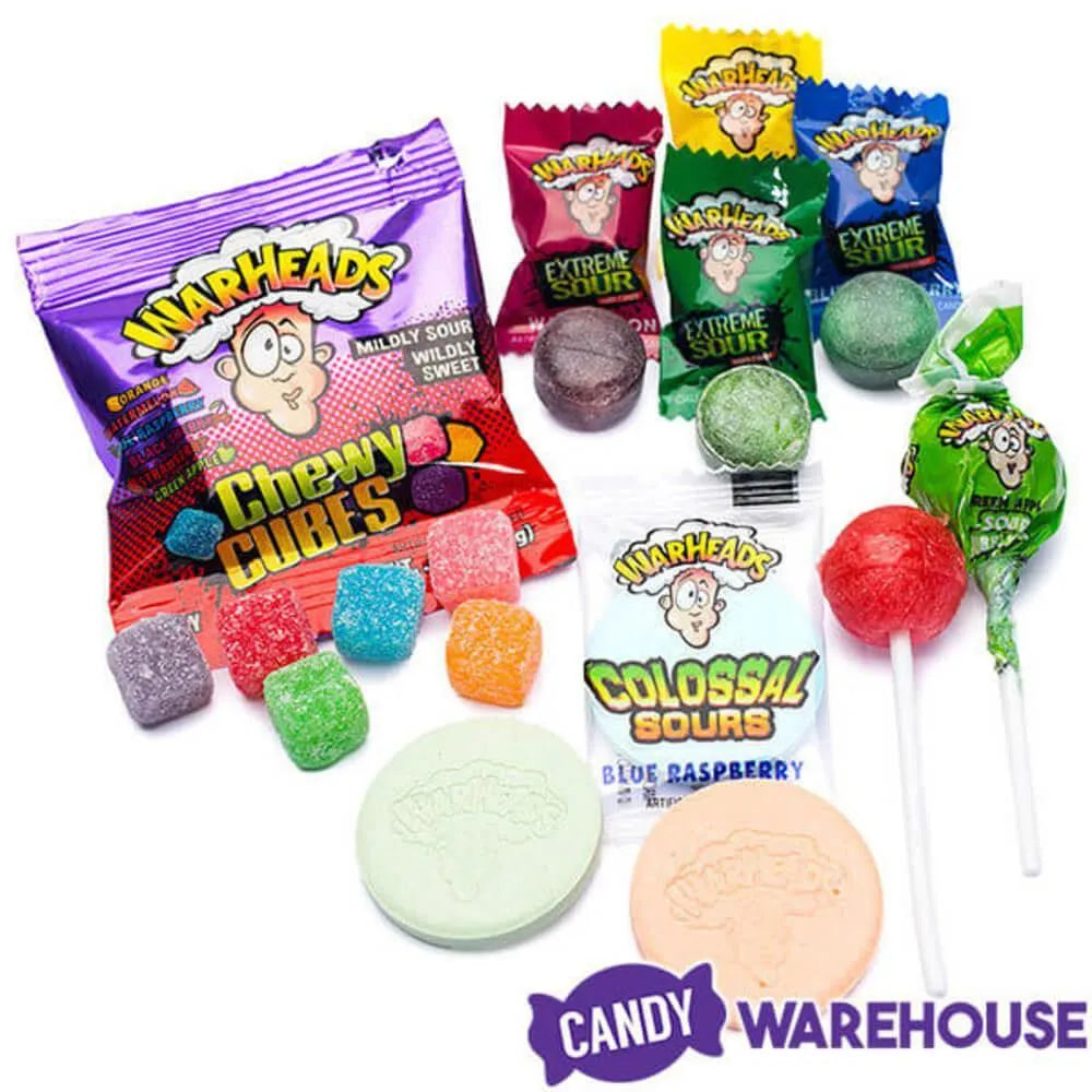 WarHeads Pucker Party Assorted Sour Candy Packs: 90-Piece Bag