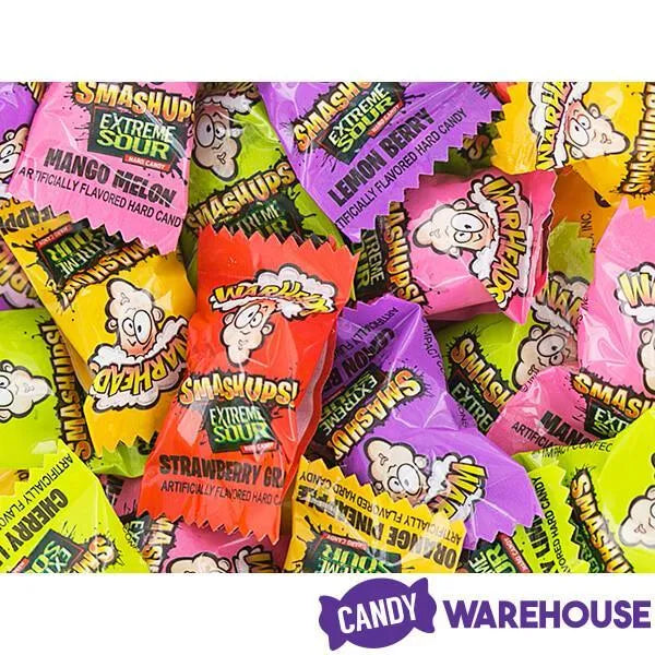 WarHeads Smashups Extreme Sour Hard Candy 3.25-Ounce Packs: 12-Piece Box