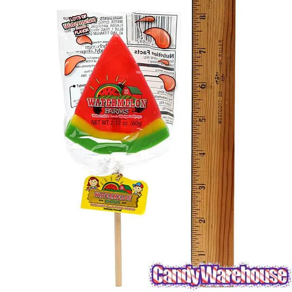 Watermelon Wedge Lollipops: 24-Piece Display