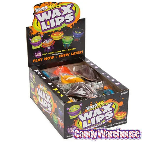 Wax Lips Halloween Candy: 24-Piece Box