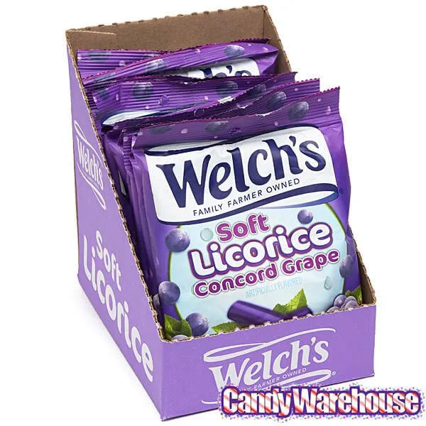 Welch's Soft Licorice Bites 5-Ounce Packs - Grape: 12-Piece Display