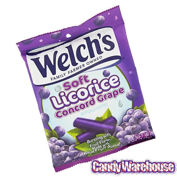 Welch's Soft Licorice Bites 5-Ounce Packs - Grape: 12-Piece Display