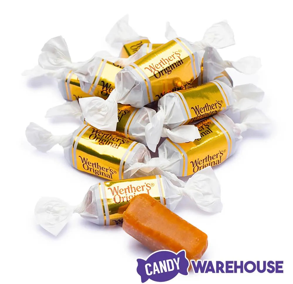 Werther's Original Chewy Caramels Candy 2.4-Ounce Peg Bags: 12-Piece Case