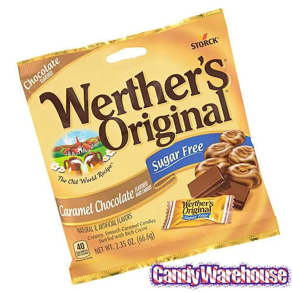 Werther's Original Sugar Free Caramel Chocolate Hard Candy: 1.75LB Box