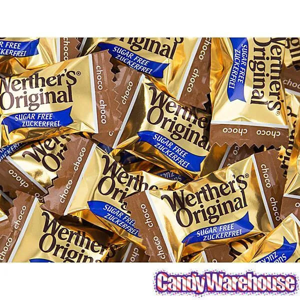 Werther's Original Sugar Free Caramel Chocolate Hard Candy: 1.75LB Box