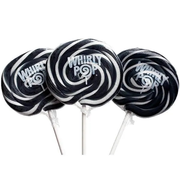 Whirly Pop 1.5-Ounce Swirl Suckers - Black: 24-Piece Display