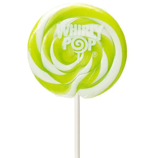 Whirly Pop 1.5-Ounce Swirl Suckers - Bright Green: 24-Piece Display