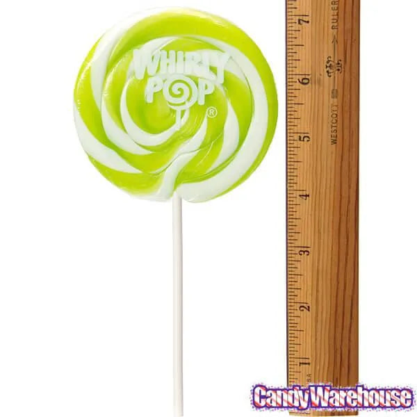 Whirly Pop 1.5-Ounce Swirl Suckers - Bright Green: 24-Piece Display