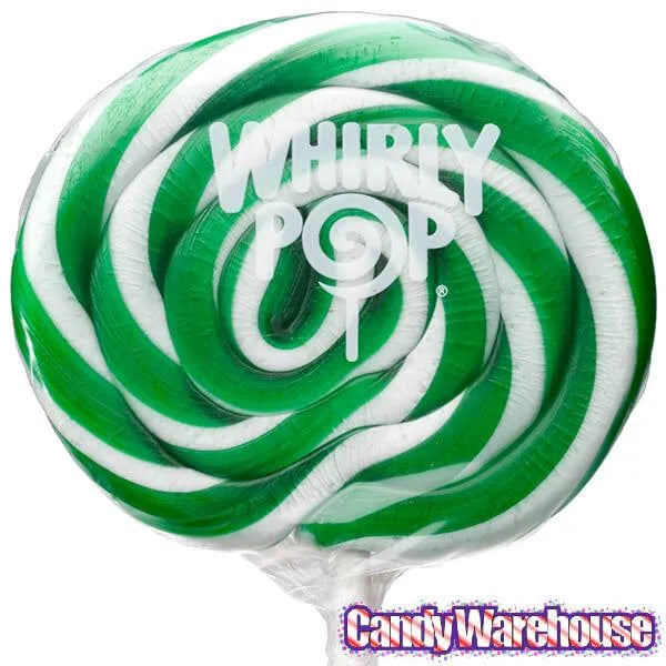 Whirly Pop 1.5-Ounce Swirl Suckers - Green: 24-Piece Display