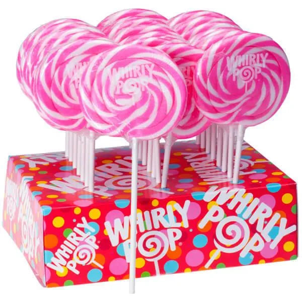 Whirly Pop 1.5-Ounce Swirl Suckers - Hot Pink: 24-Piece Display