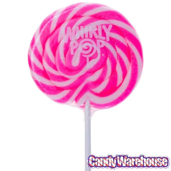 Whirly Pop 1.5-Ounce Swirl Suckers - Hot Pink: 24-Piece Display