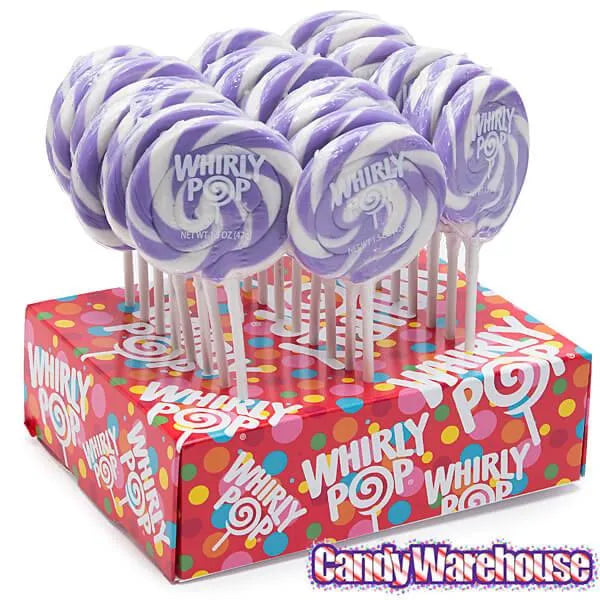 Whirly Pop 1.5-Ounce Swirl Suckers - Lavender Purple: 24-Piece Display