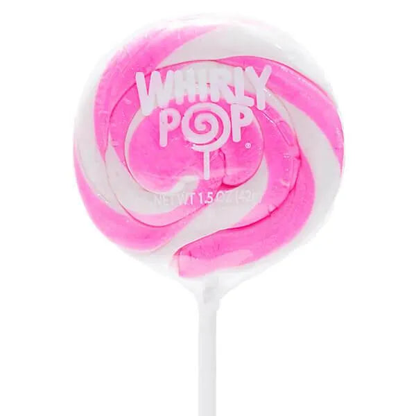 Whirly Pop 1.5-Ounce Swirl Suckers - Light Pink: 24-Piece Display