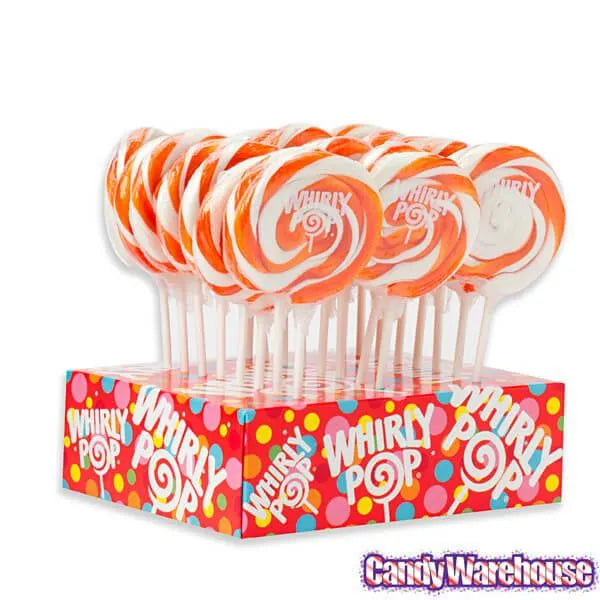 Whirly Pop 1.5-Ounce Swirl Suckers - Orange: 24-Piece Display