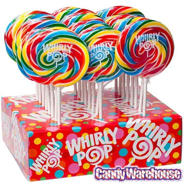 Whirly Pop 1.5-Ounce Swirl Suckers - Rainbow: 24-Piece Display