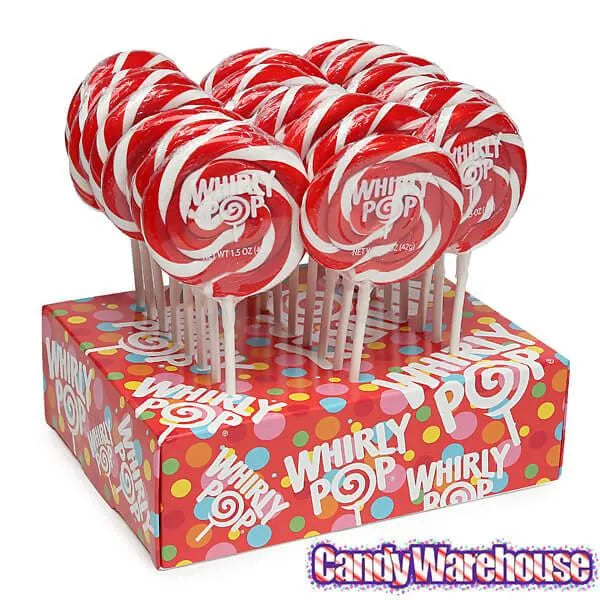 Whirly Pop 1.5-Ounce Swirl Suckers - Red: 24-Piece Display