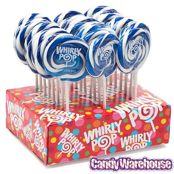 Whirly Pop 1.5-Ounce Swirl Suckers - Royal Blue: 24-Piece Display