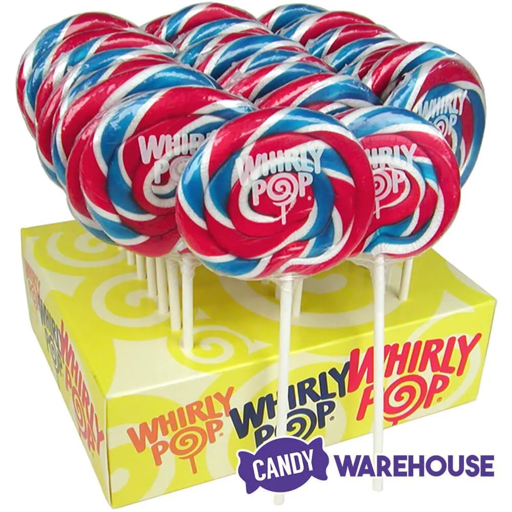 Whirly Pop 1.5-Ounce Swirl Suckers - USA: 24-Piece Display