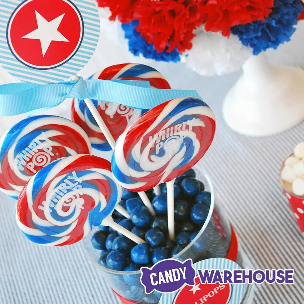 Whirly Pop 1.5-Ounce Swirl Suckers - USA: 24-Piece Display