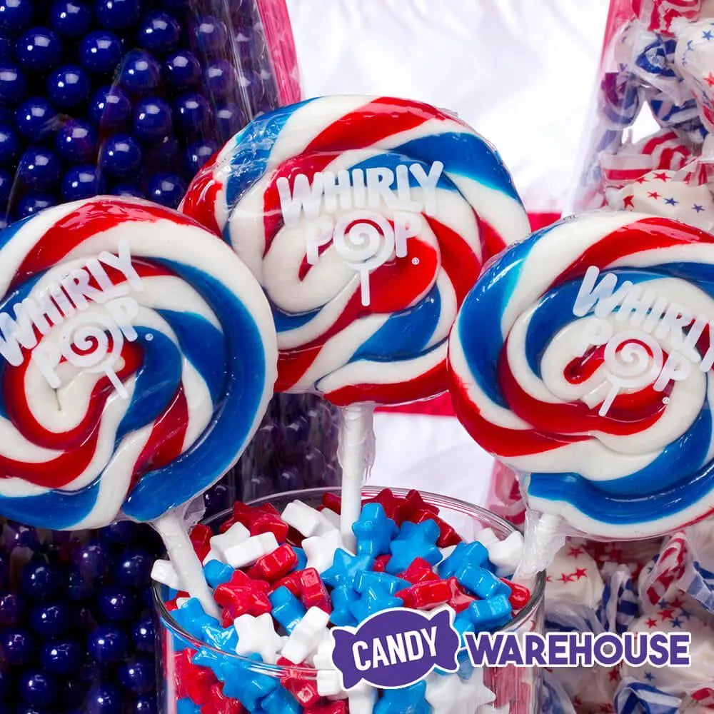 Whirly Pop 1.5-Ounce Swirl Suckers - USA: 24-Piece Display