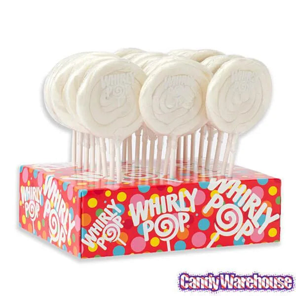 Whirly Pop 1.5-Ounce Swirl Suckers - White: 24-Piece Display