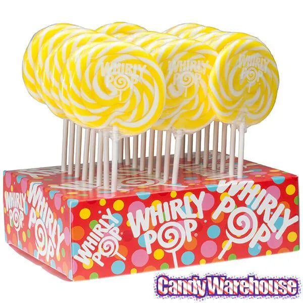 Whirly Pop 1.5-Ounce Swirl Suckers - Yellow: 24-Piece Display