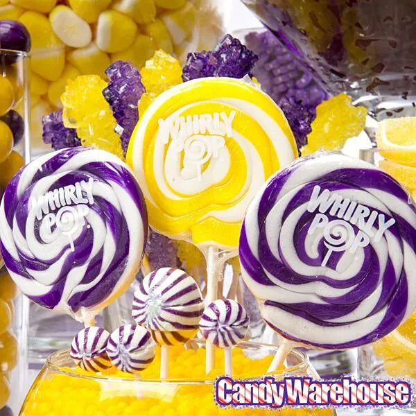 Whirly Pop 1.5-Ounce Swirl Suckers - Yellow: 24-Piece Display