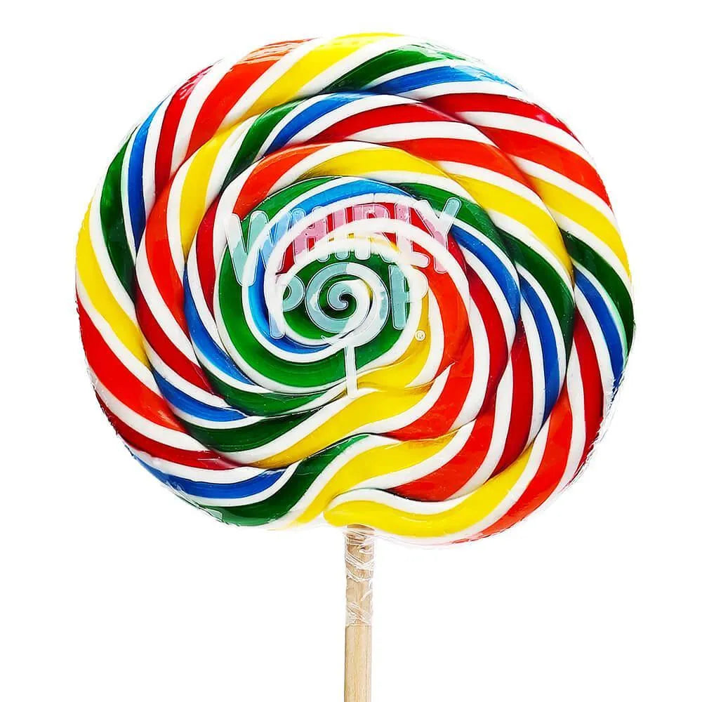 Whirly Pop 10-Ounce Swirl Suckers - Rainbow: 18-Piece Case