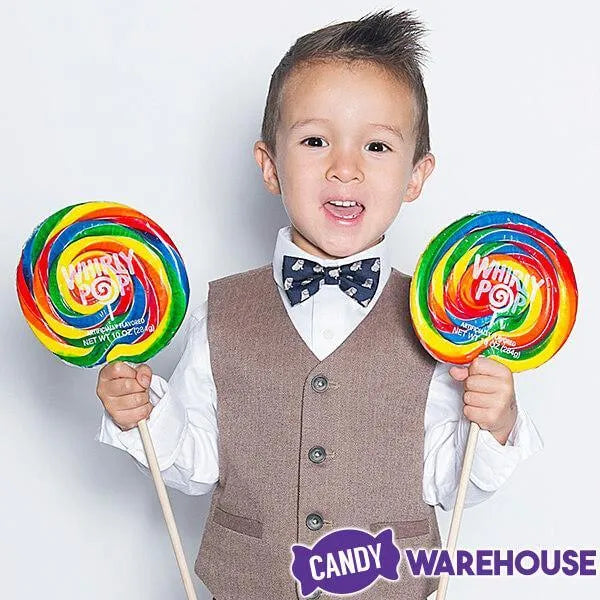 Whirly Pop 10-Ounce Swirl Suckers - Rainbow: 18-Piece Case