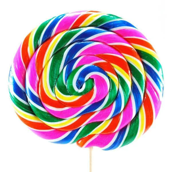 Whirly Pop 24-Ounce Swirl Suckers - Rainbow: 10-Piece Case