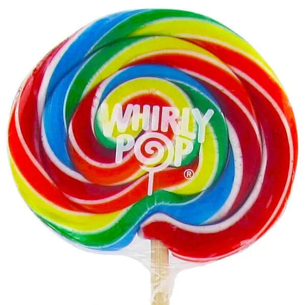 Whirly Pop 3-Ounce Swirl Suckers - Rainbow: 48-Piece Case