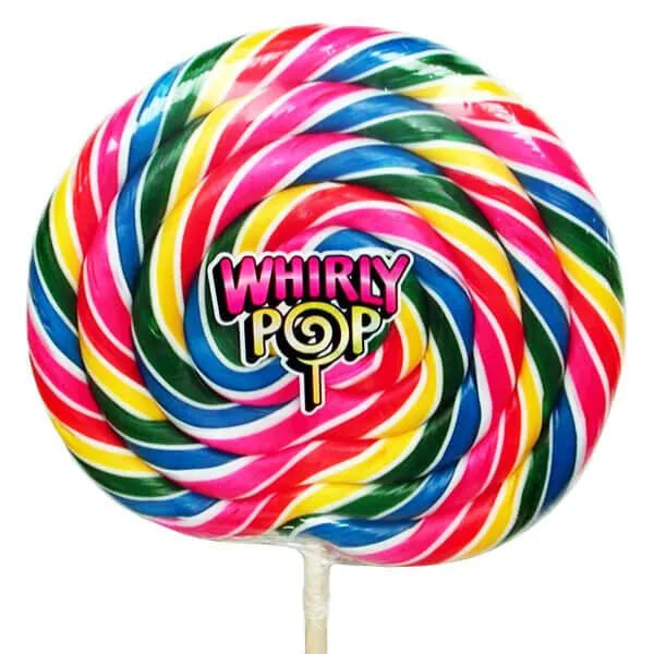 Whirly Pop 3-Pound Giant Rainbow Swirl Sucker: 4-Piece Case