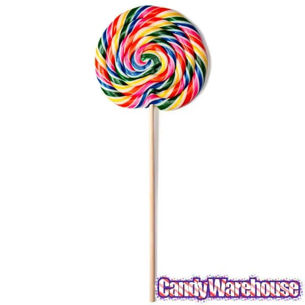 Whirly Pop 3-Pound Giant Rainbow Swirl Sucker: 4-Piece Case