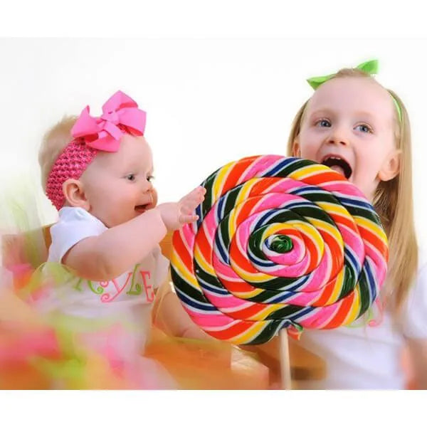 Whirly Pop 3-Pound Giant Rainbow Swirl Sucker: 4-Piece Case