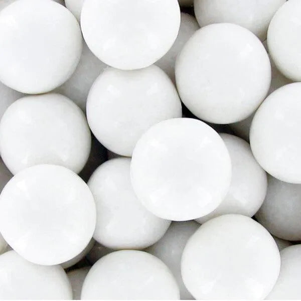 White 1-Inch Gumballs: 2LB Bag