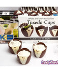 White and Dark Chocolate Tuxedo Cups: 6-Piece Box