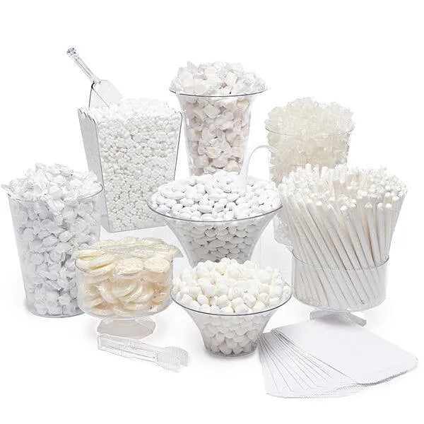 White Candy Buffet Kit: 25 to 50 Guests