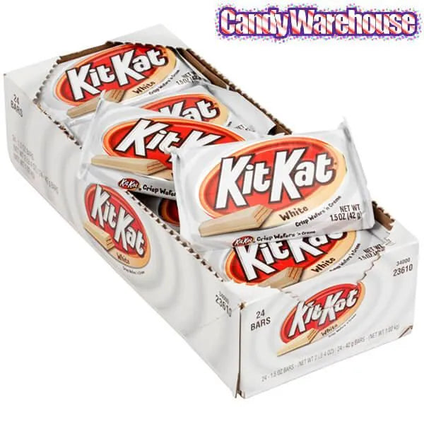 White Chocolate Kit Kat Candy Bars: 24-Piece Box