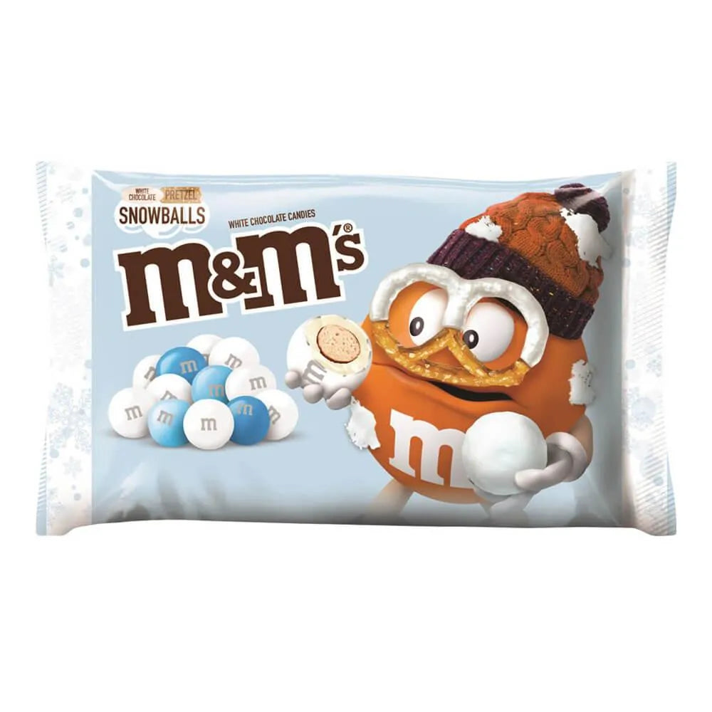 White Chocolate Pretzel Snowball M&M's: 7.4 Ounce Bag