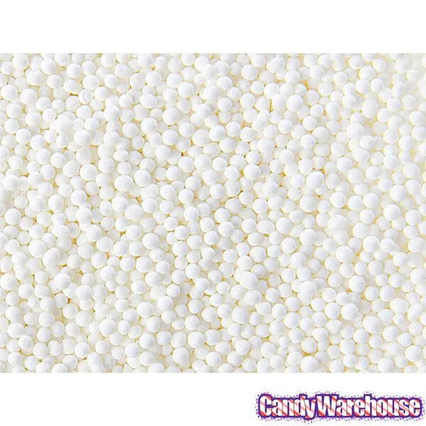 White Nonpareils Sprinkles: 3-Ounce Bottle