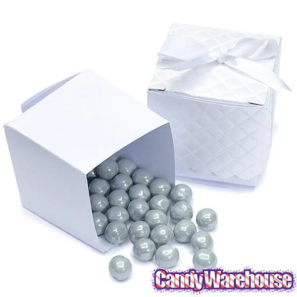 White Scalloped Favor Box Kits: 25-Piece Set